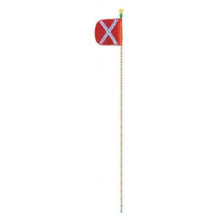 Warning Whip,8 ft. H,Green Light Bulb