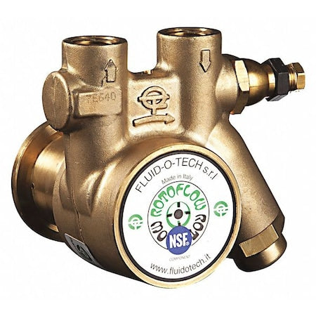 Pump,3/8" NPTF,34 Max. GPH,Brass,70 Mesh