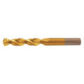 Screw Machine Drill Bit, G Size, 135  Degrees Point Angle, Cobalt, TiN Finish, Straight Shank