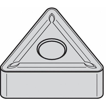 Triangle Turning Insert, Triangle, 5/8 in, TNMG, 0.0468 in, Carbide