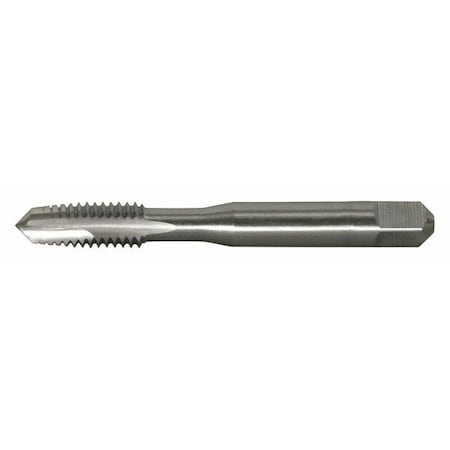 Spiral Point Tap, #8-32, Plug, UNC, 3 Flutes, Bright