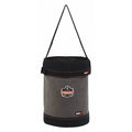 Bucket Bag, Gray, Canvas, 0 Pockets