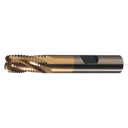 5-Flute PM+ HSS-E Square CC Single Course Roughing End Mill CTD PMRC-TN TiN 1-1/4x1-1/4x3x5-1/2
