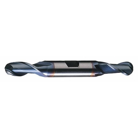 2-Flute HSS Ball Nose Double End Mill Cleveland HD-2B-TC TiCN 5/16x3/8x9/16x3-1/2