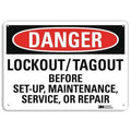 Danger Sign, 7 in Height, 10 in Width, Plastic, Vertical Rectangle, English
