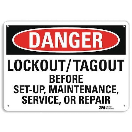 Danger Sign, 7 in Height, 10 in Width, Plastic, Vertical Rectangle, English