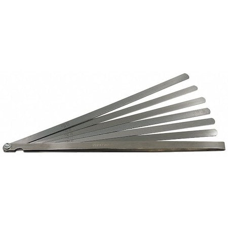 Long Blade Feeler Gauge Set,12 pcs.
