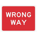 Wrong Way Traffic Sign, 12 in H, 18 in W, Aluminum, Horizontal Rectangle, English, T1-6172-HI_18x12