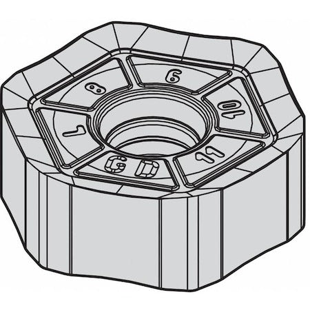 Hex Milling Insert,6.80mm,Carbide