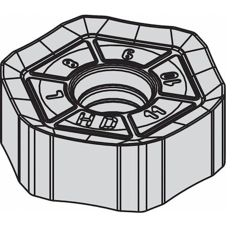 Hex Milling Insert,8.59mm,Carbide