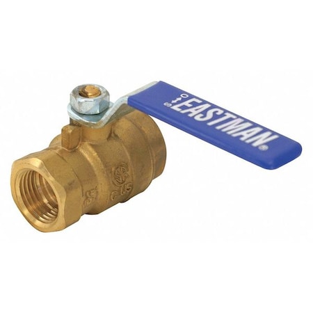 Ball Valve,Inline,Brass Body,1/2" Pipe