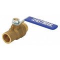 Ball Valve,Inline,Brass Body,1/2" Pipe