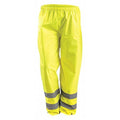 Rain Pants, Polyester/Polyurethane, 28 in Inseam, Pull On Closure, Yellow, Size L