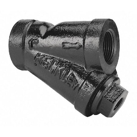 Y Strainer, 3/8" Pipe, Threaded, Cast iron