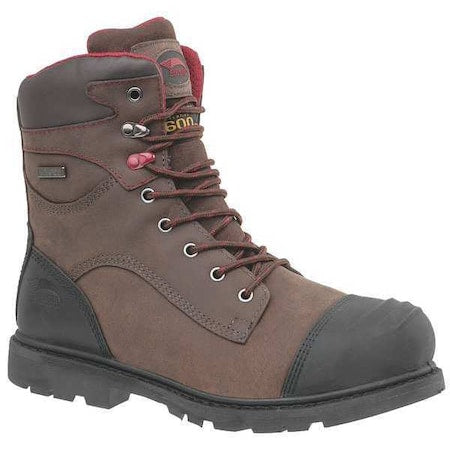 Men's 8-Inch Work Boot, 9, Composite Toe, 8 in H, Brown, A7573