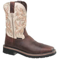 Men's Western Boot, 9 D, Steel Toe, 11 in H, Brown, WK4684