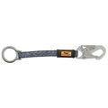 D-Ring Extender, 18 in Length, 310 lb Weight Capacity, Double Lock Snap Hook, Alloy Steel, Blue