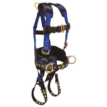 Full Body Harness, Vest, 425 lb. Weight Capacity, Positioning, Mating Chest, Tongue Leg, S/M