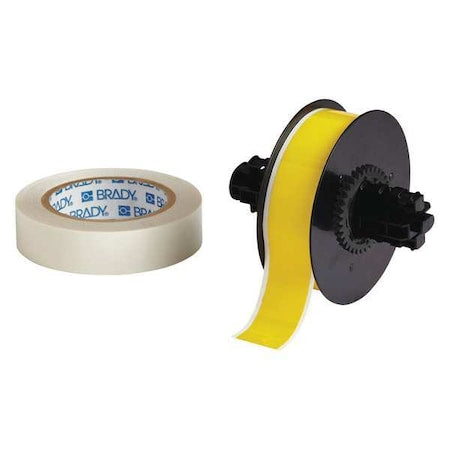Label Tape Cartridge, Yellow, Labels/Roll: Continuous