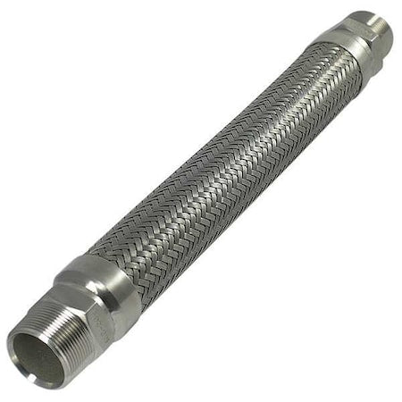 1/2" Dia x 12" L PressureMax HP 316 SS Corrugated Metal Hose
