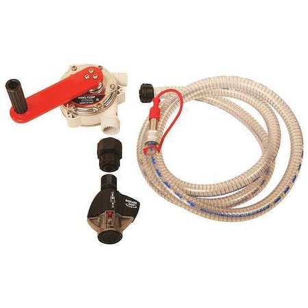 Hand Drum Pump,Rotary,SS Adptr,3/4in Dia