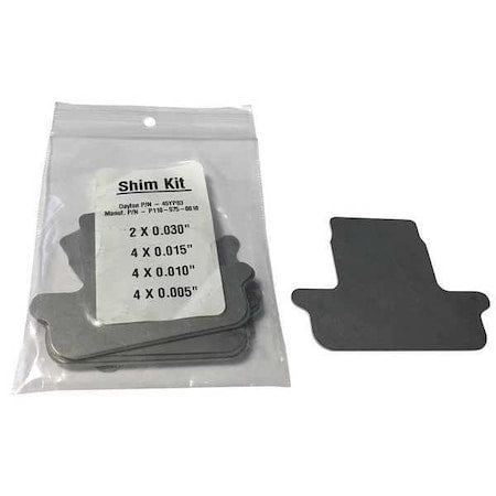 Shim Kit,5 in. L,Stainless Steel