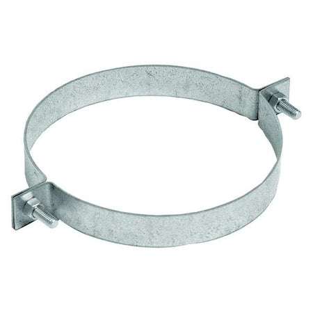 Pipe Hanger, 8 in Duct Dia, Galvanized Steel, 14 GA, 8 in W x 10" L x
