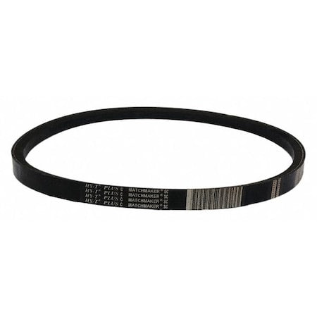 C68 Classical V-Belt, 72 in Outside Length, 7/8 in Top Width, 17/32" Thickness, 1 Ribs