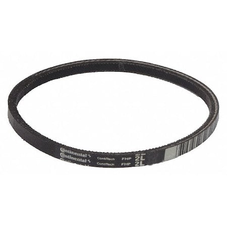 2L180 FHP V-Belt, 18 in Outside Length, 1/4 in Top Width, 11/64" Thickness, 1 Ribs