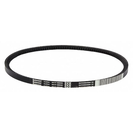 3VX530 Cogged, Wedge V-Belt, 53 in Outside Length, 3/8 in Top Width, 5/16" Thickness, 1 Ribs
