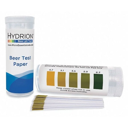 Test Strips,Detects pH,4.7 to 6.3 Range,PK100