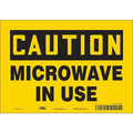 Safety Sign Radiofrequency/Microwave, 7 in H, 10 in W, Vinyl, Vertical Rectangle, 451X06