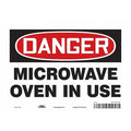 Safety Sign Radiofrequency/Microwave, 7 in H, 10 in W, Vinyl, Vertical Rectangle, 451X50