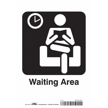 Waiting Area, 7 in W x 10 in H, Horizontal Rectangle, Vinyl, 453L82