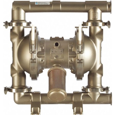 Double Diaphragm Pump, 316 Stainless Steel, PTFE, 41 gpm GPM 180 Degrees F
