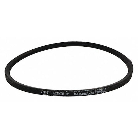 3V450 Wedge V-Belt, 45 in Outside Length, 3/8 in Top Width, 5/16" Thickness, 1 Ribs