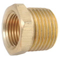 Hex Bushing Brass Hex Bushing, 1/2 in Male NPT X 3/8 in Female NPT