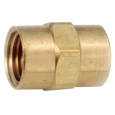 Coupling Brass Coupling, 1/2 in Female NPT X 1/2 in Female NPT