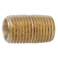 3/8" MNPT x 45/64" TBE Brass Close Pipe Nipple Sch 40