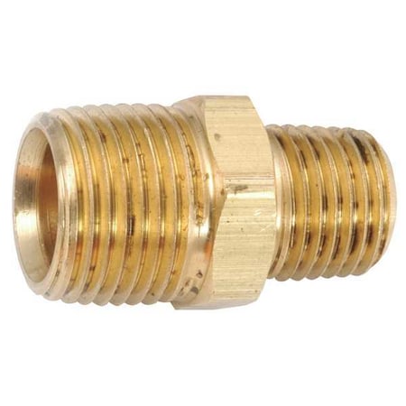 Low Lead Brass Nipple, MNPT, 3/4" x 1/2" Pipe Size