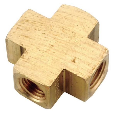 Cross Brass Cross, 1/8 in Female NPT X 1/8 in Female NPT