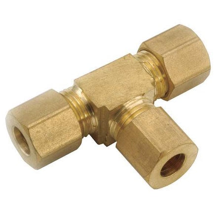 Tee,Brass,Comp3/8",Comp3/8",Comp1/4"