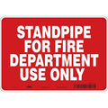 SAFETY SIGN FIRE AND EMERGENCY, 7 in Height, 10 in Width, Polyethylene, Vertical Rectangle, English