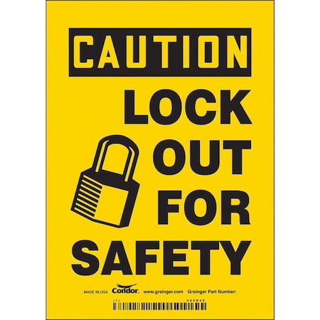 Safety Sign, 7 in Height, 5 in Width, Vinyl, Vertical Rectangle, English