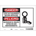 Safety Sign, 7 in Height, 10 in Width, Vinyl, Vertical Rectangle, English, Spanish, 469L91