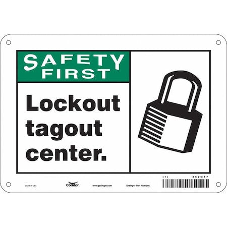 Safety Sign, 7 in Height, 10 in Width, Aluminum, Vertical Rectangle, English, 469M37