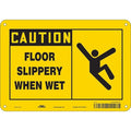 Safety Sign, 7 in Height, 10 in Width, Aluminum, Vertical Rectangle, English, 469N46