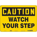 Safety Sign, 10 in Height, 14 in Width, Polyethylene, Horizontal Rectangle, English, 469P51