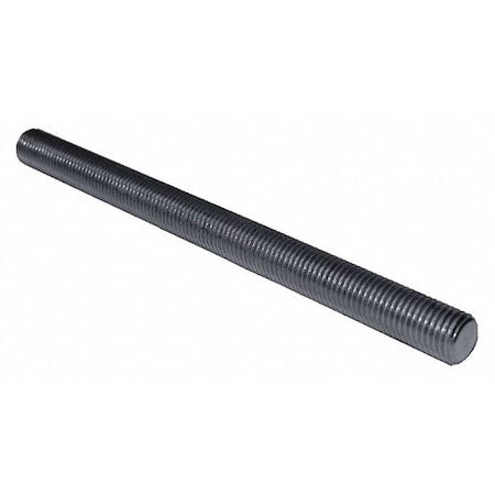 Fully Threaded Stud, 1/4"-20, 3 ft, Steel, Grade 8, Plain Finish