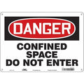 Safety Sign, 10 in Height, 14 in Width, Polyethylene, Horizontal Rectangle, English, 465J87